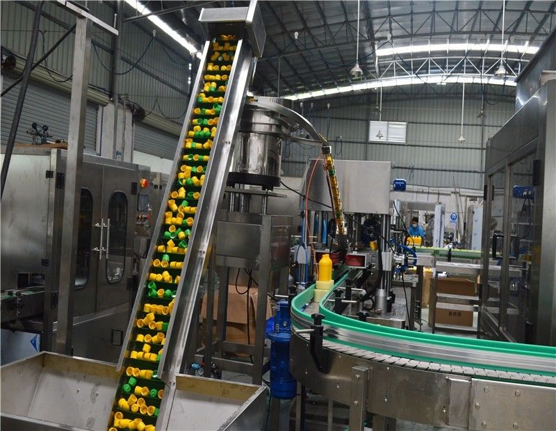 柔軟な製造のための化学ボトルソルター自動回転台給餌システム