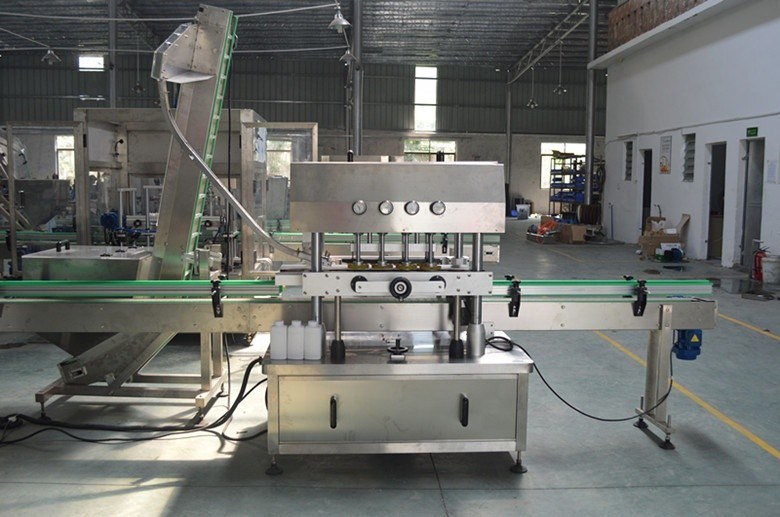 商品ボトルのための8ペアホイール回転線形蓋機 直径30~120mm