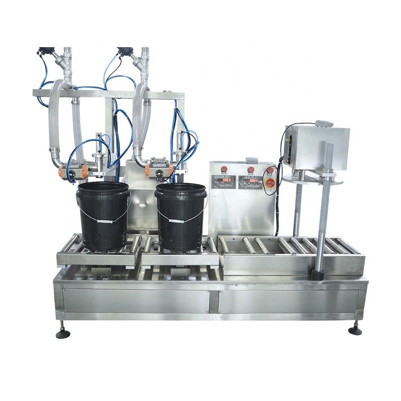 2 頭 液体/油/潤滑剤/化学品の半自動重量填充機 5~50L